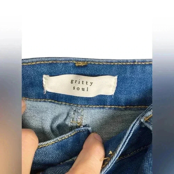 Gritty soul distressed jeans size large - Picture 6 of 10